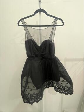 BARDOT Hilda Embroidered Tulle Hoop Minidress